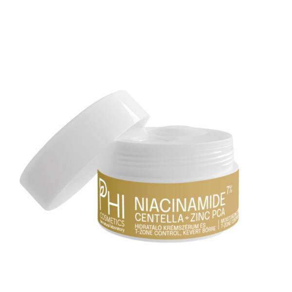 Crema pentru ten mixt, gras, acneic NIiacinamide 7% T-Zone Control Cream Serum, PHI Cosmetics, 30ML 30ml imagine noua