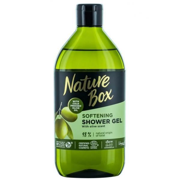 Gel de dus, Nature Box, Softening with Olive Scent, 385 ml