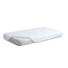 Cearceaf flanel din bumbac cu elastic 120x60 cm Alb 01