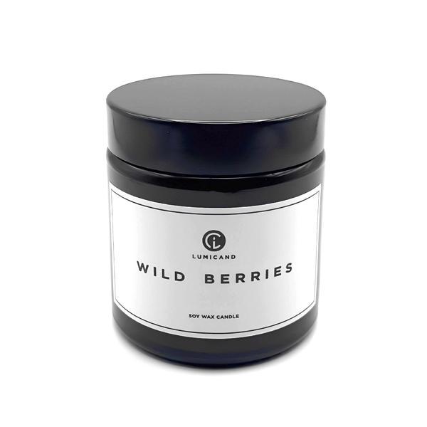 Lumanare parfumata din ceara de soia - lumicand amber wild berries, 80g