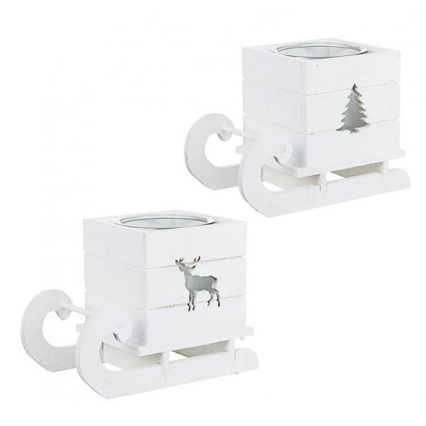 Set 2 candele craciun saniute 16x9.2x11.5 cm
