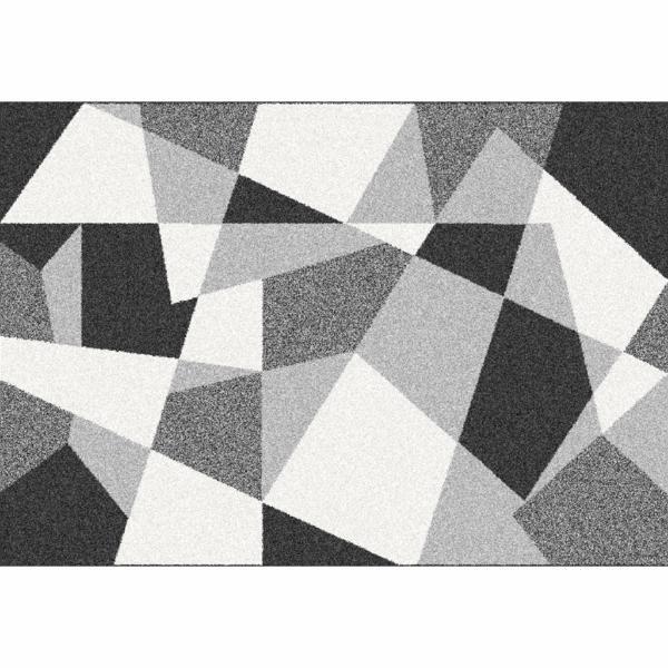 Covor negru gri alb sanar 100x150 cm