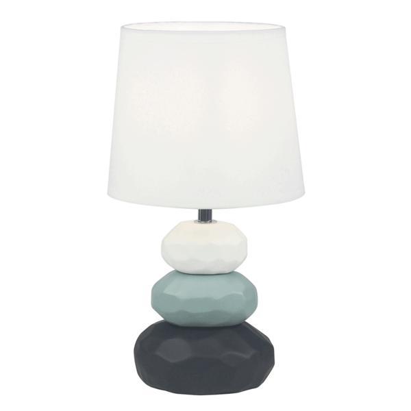 Veioza ceramica alb albastru negru lenus 16.5x16.5x30.2 cm