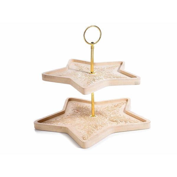 Platou servire aperitive craciun 28x26x23 cm