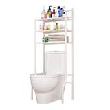 Raft deasupra toaletei metal alb Remin 61x37x151 cm 