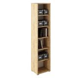 Biblioteca mdf natur stejar artisan alb Rioma 50x38x217.8 cm