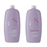 Pachet pentru Netezire - Alfaparf Milano Semi Di Lino Smoothing: Sampon 1000 ml + Balsam 1000 ml