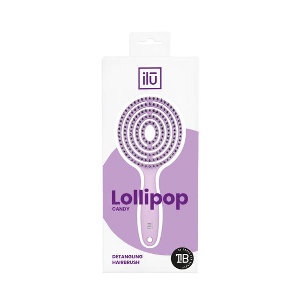 Perie de par violet Ilu Hairbrush Detangling Lollipop Purple Candy Candy imagine noua