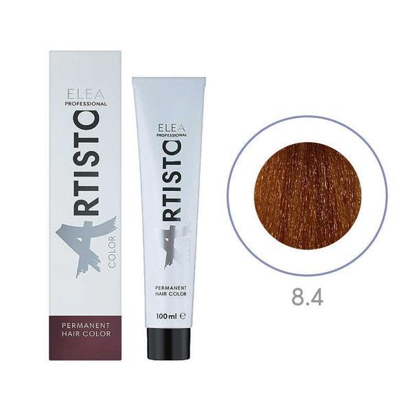 Vopsea permanenta pentru par Elea Professional Artisto Color, 8/4 Castaniu deschis cupru, 100 ml 100
