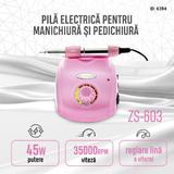 Freza electrica ZS-603 45W 35000 rpm, Pink