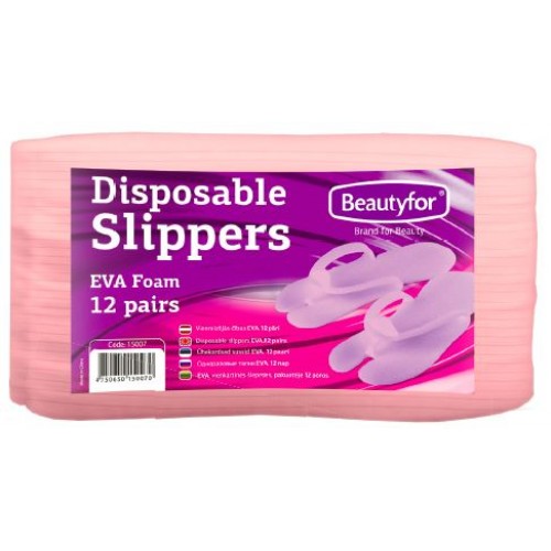 Papuci Spuma Unica Folosinta – Beautyfor Disposable Slippers EVA Foam, 12 perechi esteto