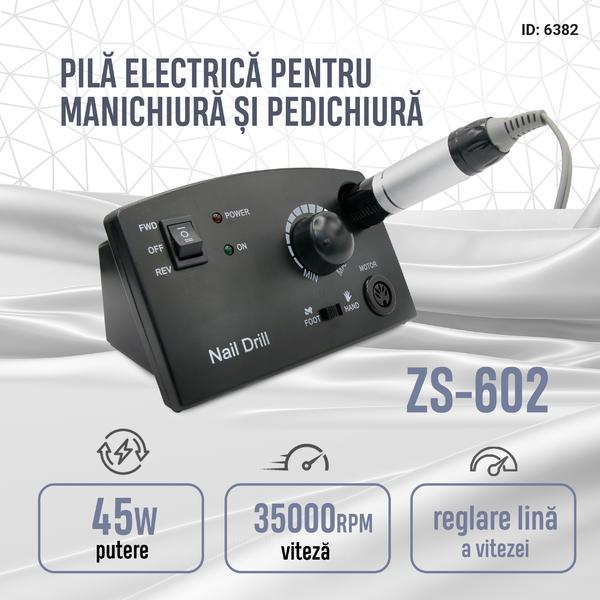 Freza electrica ZS-602 45W 35000 rpm, Black esteto
