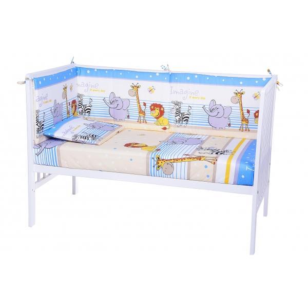 Lenjerie patut cu 5 piese safari blue