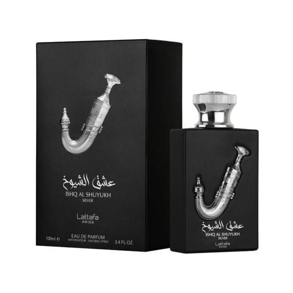 Apa de parfum pentru barbati Ishq Al Shuyukh Silver by Lattafa 100ml 100ML