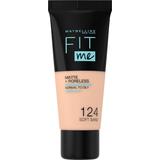 Fond de Ten - Maybelline Fit Me! Matte + Poreless Normal to Oily Skin, nuanta 124 Soft Sand, 30 ml