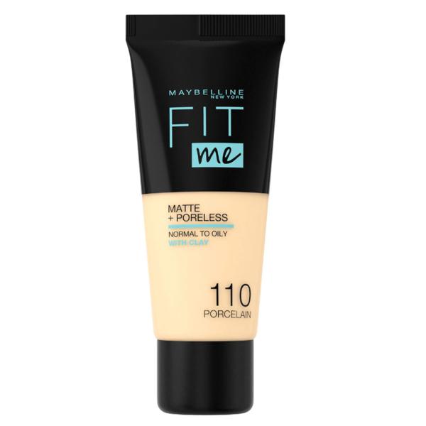 Fond de Ten - Maybelline Fit Me! Matte + Poreless Normal to Oily Skin, nuanta 110 Porcelain, 30 ml