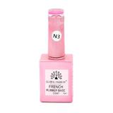 Baza Rubber Base Coat, French Neon, Global Fashion, 15 ml, Roz 03