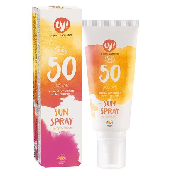 Spray bio cu protectie solara FPS 50, ey! Eco Cosmetics, 100 ml +50