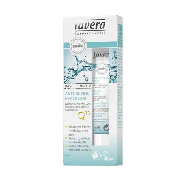 Crema contur ochi antirid, coenzima Q10, Basis Sensitiv – Lavera, 10ml 10ml