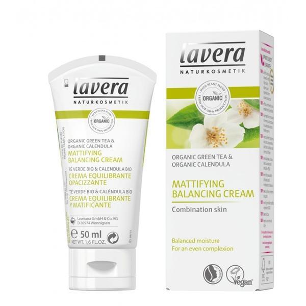 Crema matifianta echilibranta ten mixt, cu ceai verde si galbenele, Lavera, 50 ml