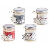 Set 4 lumanari parfumate Snow 6.5x8 cm