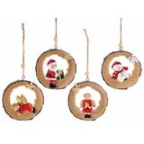 Set 4 ornamente brad Craciun 8.5 cm
