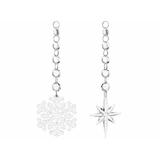 Set 2 ornamente din plastic model Fulg 6x23 cm