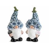 Set 2 figurine polirasina albastra alba Gnomi 11.5x9x24 cm