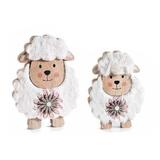 Set 2 figurine Oite albe 11.5x3x16 cm, 9.5x3x13.5 cm