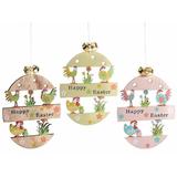Set 3 decoratiuni Oua Paste 11.5x15 cm