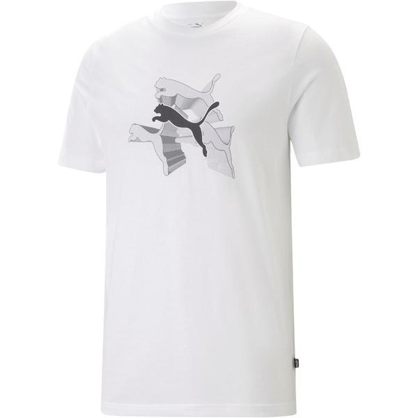 Tricou femei puma graphics reflective 67448702, m, alb