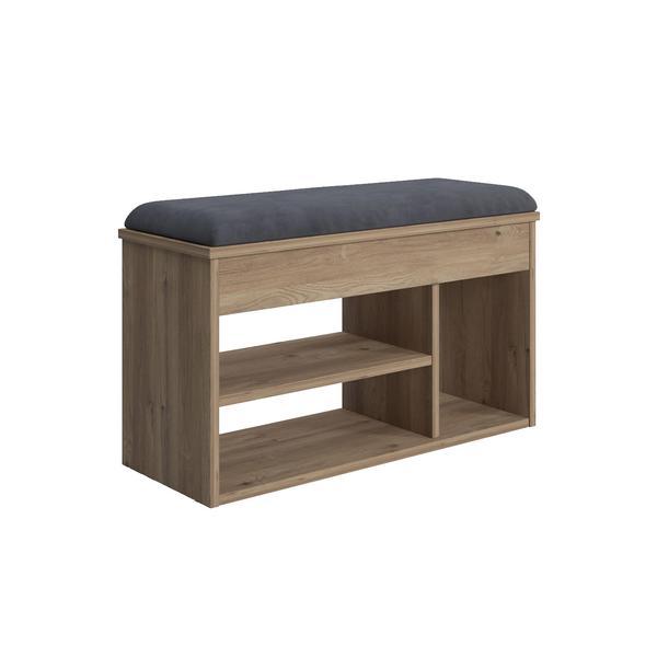 Dulap pantofi cu raft pera, stejar, 80 x 31 x 46 cm