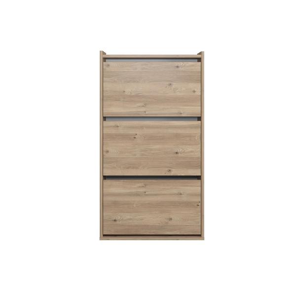 Dulap pantofi cu trei etaje adel, stejar, 65 x 32 x 118 cm