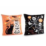 Set 2 perne Halloween cu led 45x45 cm