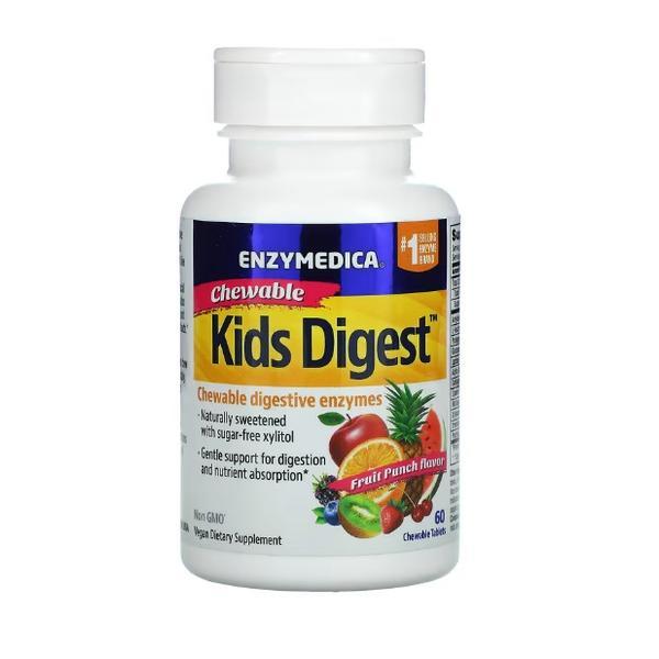 Kids Digest Chewable Digestive Enzymes Fruit Punch 60 Tablete ...