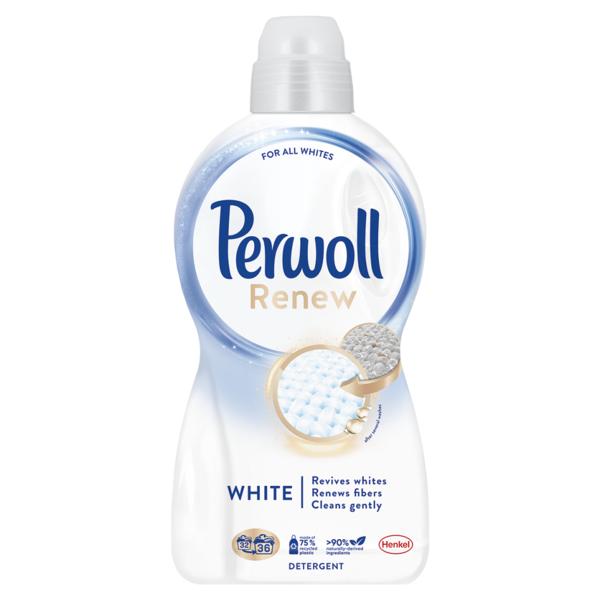 Detergent lichid pentru rufe albe - perwoll renew white, 990 ml