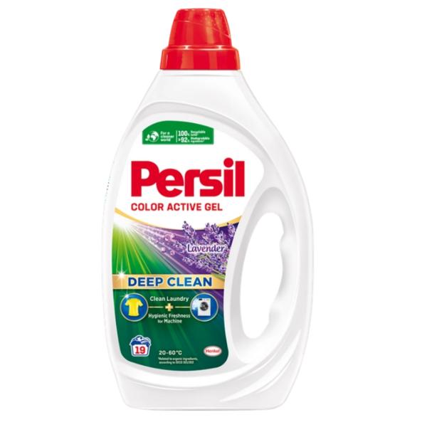 Detergent lichid pentru rufe colorate cu parfum de lavanda - persil color active gel deep clean lavender, 19 spalari, 855 ml