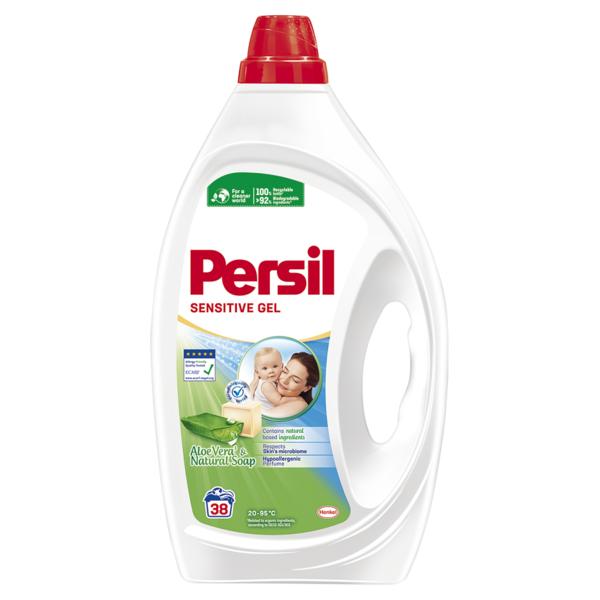 Detergent Lichid pentru Rufele Persoanelor cu Piele Sensibila - Persil Sensitive Gel Aloe Vera & Natural Soap, 19 spalari, 855 ml