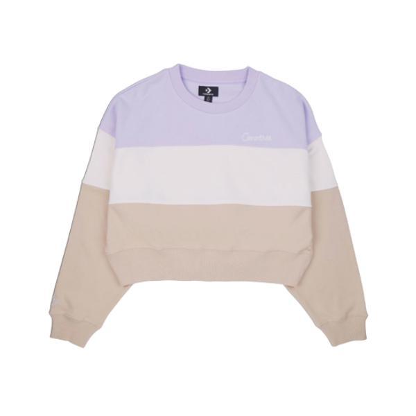 Bluza femei converse color blocked chainstitch crew 10024524-296, l, multicolor