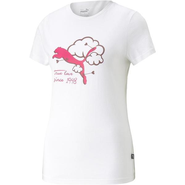 Tricou femei Puma Graphics Valentine Tee 67445202, S, Alb