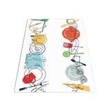 Covor de bucatarie Dessin Cuisine, Multicolor, anti-alunecare, lavabil, 80 x 150 cm
