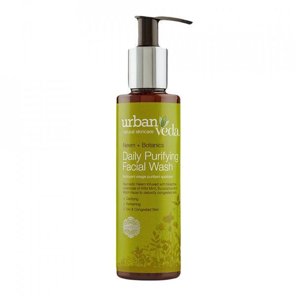 Gel de curatare facial cu ulei de neem pentru ten gras, Purifying – Urban Veda, 150 ml 150