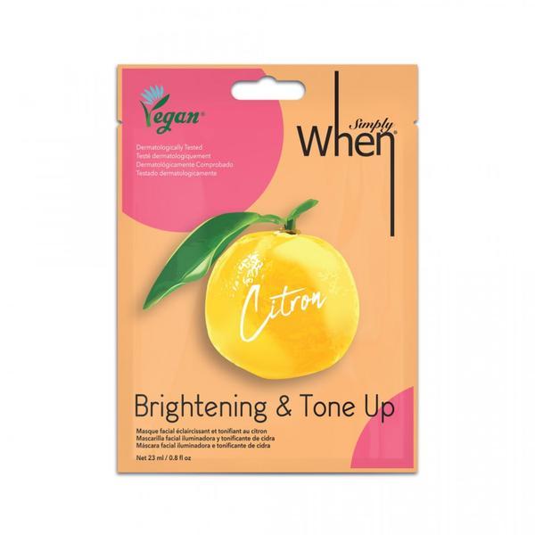Masca faciala vegana, iluminatoare, cu niacinamide si extract de citrice, Simply When Vegan, 23 ml citrice