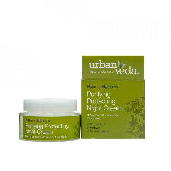 Crema de noapte protectiva cu ulei de neem pentru ten gras Purifying, Urban Veda, 50 ml esteto