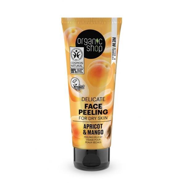 Peeling delicat pentru ten uscat Apricot Mango, 75ml – Organic Shop 75ML