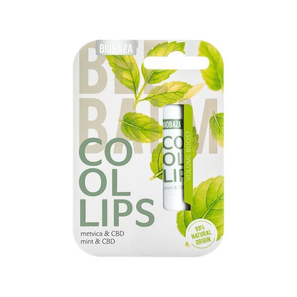 Balsam natural pentru buze, cu menta si Cbd, Cool Lips, Biobaza, 4,5 g #45