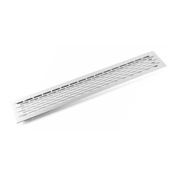 Grila ventilare din aluminiu, finisaj aluminiu, 80x480 mm