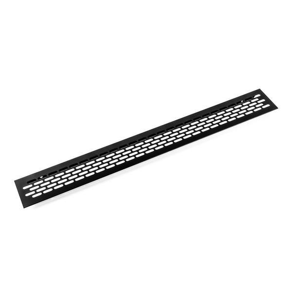 Grila ventilare din aluminiu, finisaj negru mat, 60x480 mm