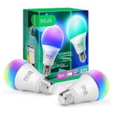 Bec inteligent, Nous P3 Smart Wifi, RGB, E27, 2 buc