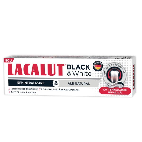 Pasta de Dinti Lacalut Black & White, 75 ml